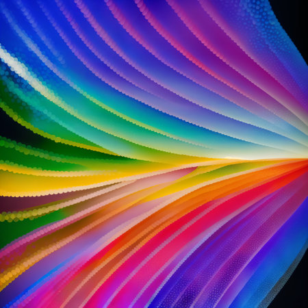 abstract background with multicolored wavy lines, vector illustrationの素材