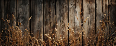 Rustic wooden background with a Lammas theme and many wooden slatsの素材