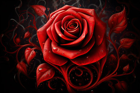 Red rose background.の素材