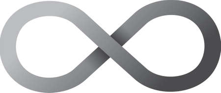 3d render of an infinite loop on a white backgroundのイラスト素材
