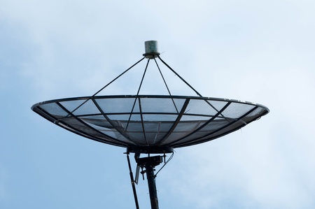 Satellite disk on blue backgroundの写真素材