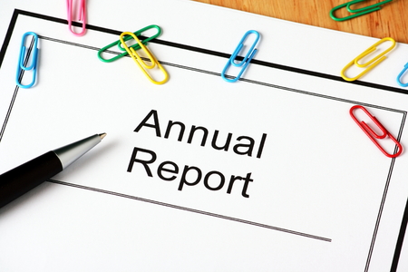 Front cover of your Annual Report Document for the financial year endの写真素材