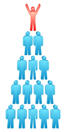 Vector group of people pyramid.のイラスト素材