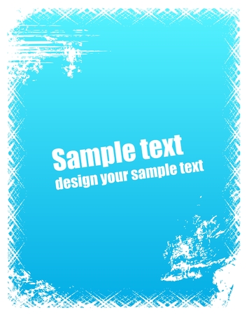 Grunge frame in blue colorのイラスト素材