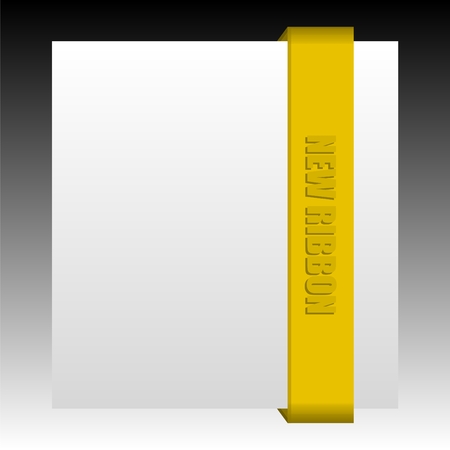 New brown business ribbon on black background.のイラスト素材