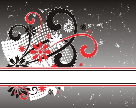 Illustration of grunge floral design background.のイラスト素材