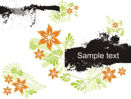 Abstract floral background with place for your textのイラスト素材
