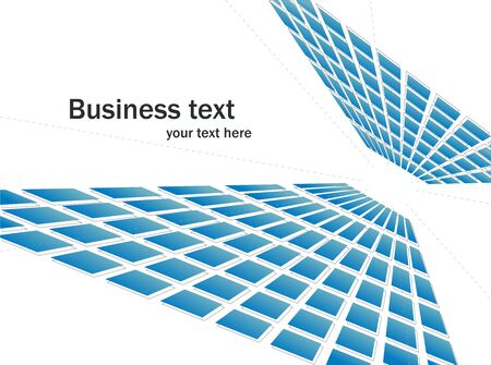 Abstract fantasy composition squares texture blue fish in vector.のイラスト素材