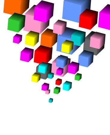 Boxes abstract background. Abstract creative vector illustration.のイラスト素材