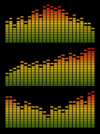 digital equalizer. Volume wave background.のイラスト素材