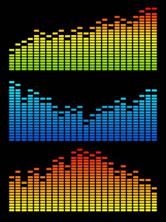 digital equalizer. Volume wave background.のイラスト素材