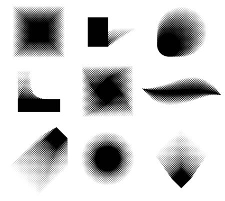 ink splat by halftone dots in black and white. Design element.のイラスト素材