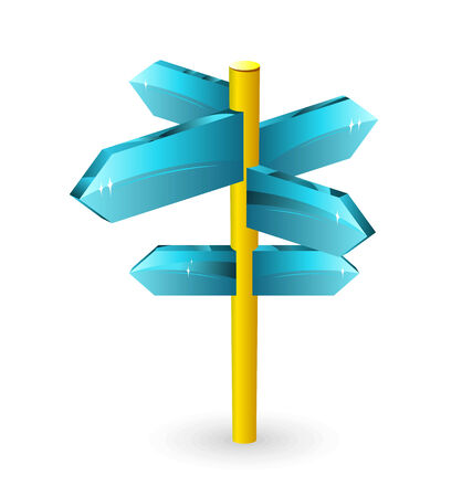 Arrow road signs. illustration.のイラスト素材