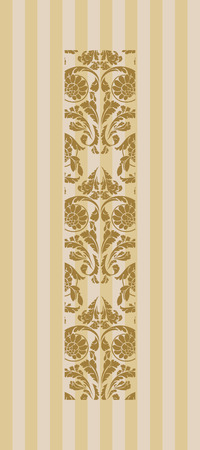 Floral font. Ornament letter on decoration background.のイラスト素材