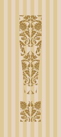 Floral font. Ornament symbol on decoration background (see other in my portfolio).のイラスト素材
