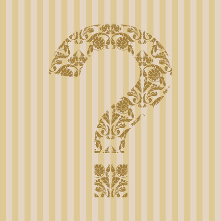 Floral font. Ornament symbol on decoration background (see other in my portfolio).のイラスト素材