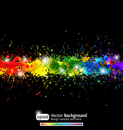 Colorful gradient paint splashes  background.   Modern   illustration.のイラスト素材