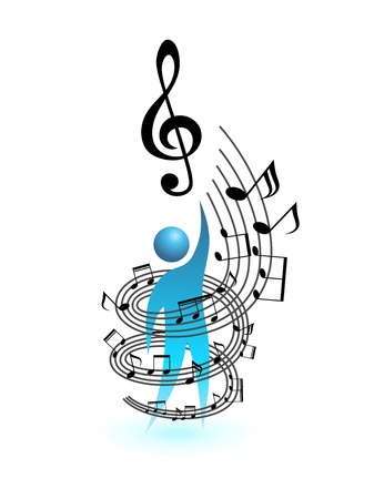 Music concept vector people  Human social icon のイラスト素材