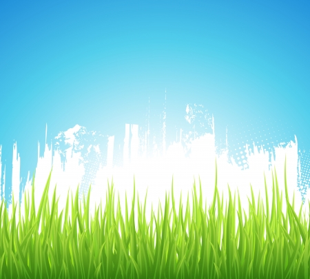 Green Spring background. Grunge design. Abstract backdrop with green grass.のイラスト素材