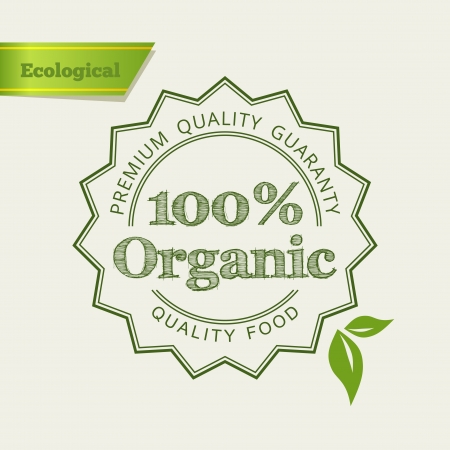 Eco Green icon. Retro vintage design. Vector illustration.のイラスト素材
