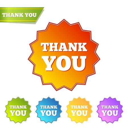 Thank you. Set of isolated labelsのイラスト素材