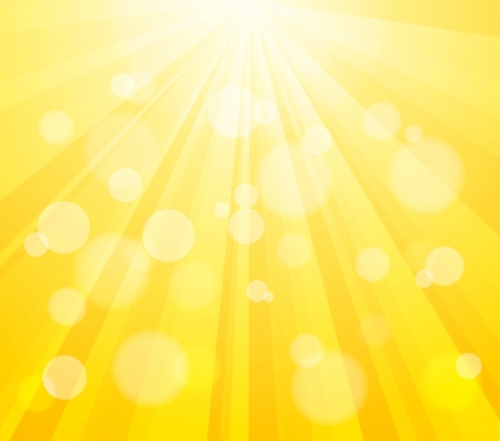 Bright Vector Sun and Paint Splashes Effect Background. Bokeh Effect.のイラスト素材