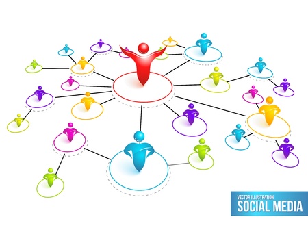 Social Media Network. のイラスト素材