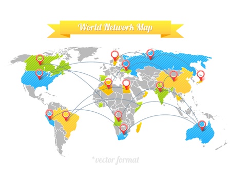 Network Map.のイラスト素材