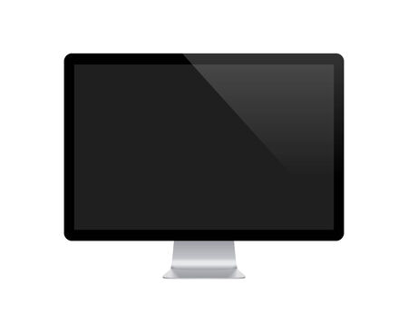 Computer Screen. Monitor Isolated on White Background. Vector Illustration. のイラスト素材
