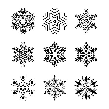 Snowflakes collectionのイラスト素材
