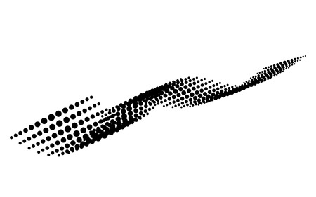 Abstract wave halftone background, with white backgroundのイラスト素材