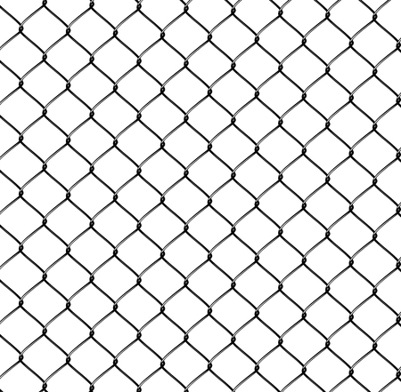 Realistic Steel Netting isolated on white backgroundのイラスト素材