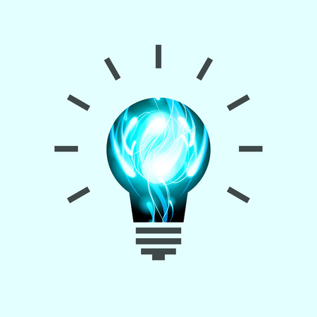 Light Bulb Vector Pictogram. Lamp Icon. Idea conceptのイラスト素材