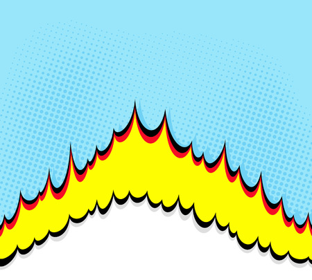 Boom. Comic book explosion background. Halftone design effectのイラスト素材
