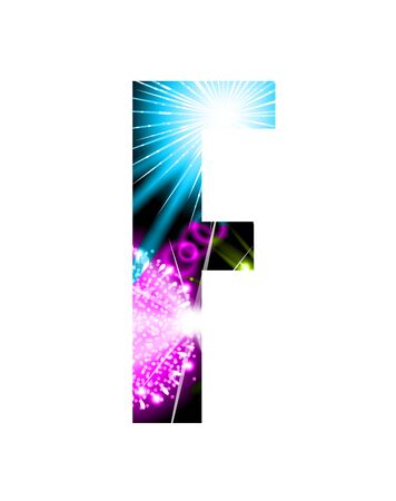 Sparkler firework letter isolated on white background.のイラスト素材