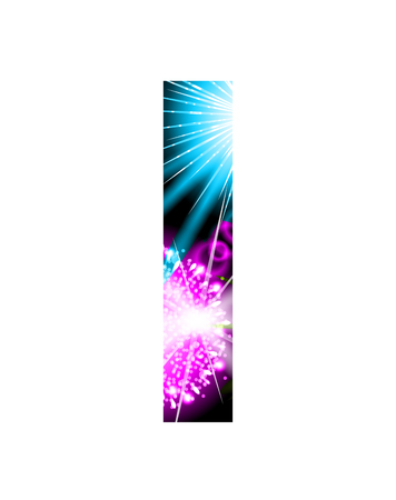 Sparkler firework letter isolated on white background.のイラスト素材