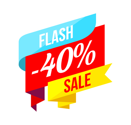 Big sale banner. Vector illustration. Up to 40 percent sale.のイラスト素材