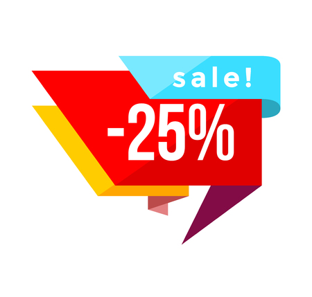 Big sale banner. Vector illustration. Up to 25 percent sale.のイラスト素材