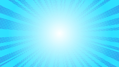 Comic blue sun rays background pop art retro vector illustration kitsch drawing.の写真素材