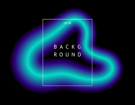 Beautiful colorful vector light effect of neon glow and flash. Background with flying design elements with frame for textのイラスト素材