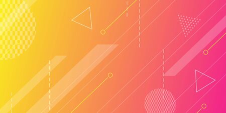 Gradient vector geometric shapes background. Minimal Geometric Background with Trendy Gradient. Colorful fluid shapes compositionのイラスト素材