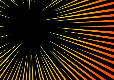 Sun Rays or Explosion Boom. Hyper Speed Warp Sun Rays or Explosion Boom for Comic Books Radial Background Vectorのイラスト素材