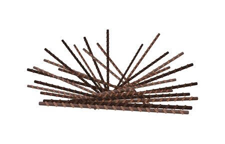 Heap building material. Heap of armature. Vector illustrations can be used for construction sites, works and industry metalのイラスト素材