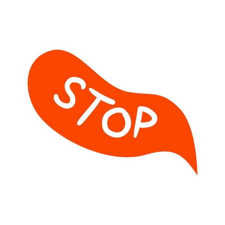 Bubble talk phrases. Colorful speech cloud for online chat messages with stop. Abstract dialogue reaction in comic design isolated on white background. Vector cartoon communication tagのイラスト素材