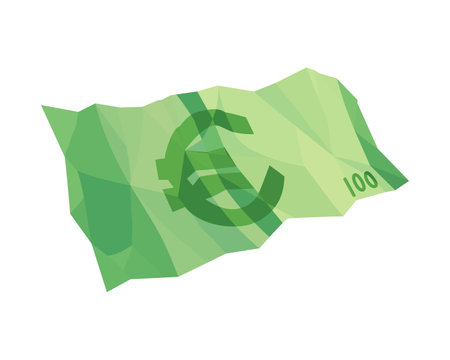 European currency note euro banknotes. Money vector illustration. Investment capital wealth savings or financial prosperity symbol. Paper moneyのイラスト素材