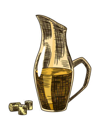 Cane sugar. Product from sugarcane plant. Engraving hand drawn natural organic food or natural ingredient. Fresh squeezed sugarcane in glassのイラスト素材