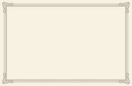 Old vintage frame. Retro floral rectangle. Decorative antique museum picture border or deco deviderのイラスト素材