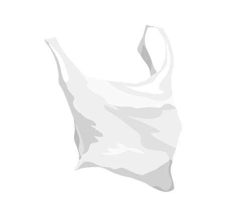 Plastic trash isolated on white. Garbage. Waste of plastic trashbag. Unnecessary thing can be thrown away.のイラスト素材