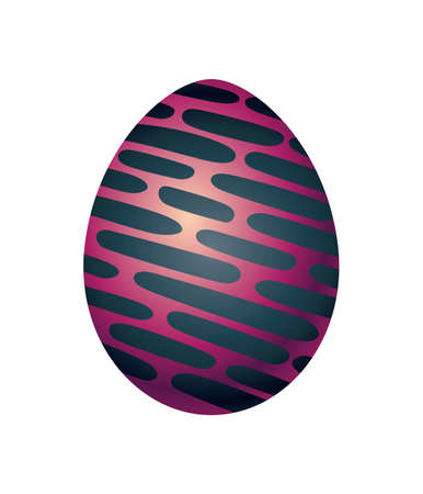 Dragon dinosaur egg with decorative pattern. Dino cartoon egg-shell. Whole painted egg icon. Vector spotted glossy egg-shaped of bird or animalのイラスト素材