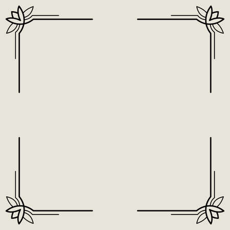 Vintage design element. Retro vintage frame. Hand drawn page decor. Vector border design elementのイラスト素材